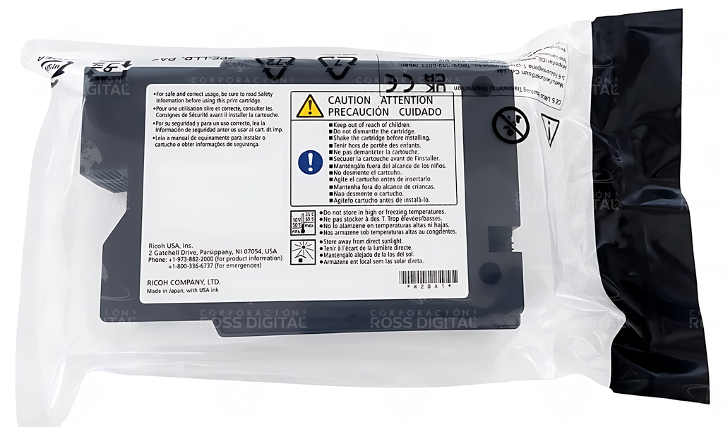 CARTUCHO DE  TINTA NEGRO ORIGINAL TIPO G1 PARA PRENDAS RICOH RI 1000 RI 2000