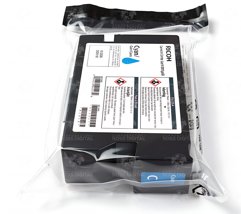 Cartucho De Tinta Cian Tipo G1 Origial Para RICOH RI 1000 - RI 2000 Textil
