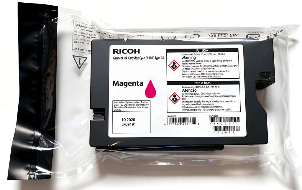 Cartucho De Tinta Magenta Tipo G1 Origial Para RICOH RI 1000 - RI 2000 Textil