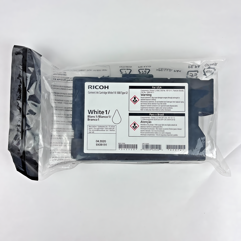 Cartucho De Tinta Blanco 1 Tipo G1 Origial Para RICOH RI 1000 - RI 2000 Textil