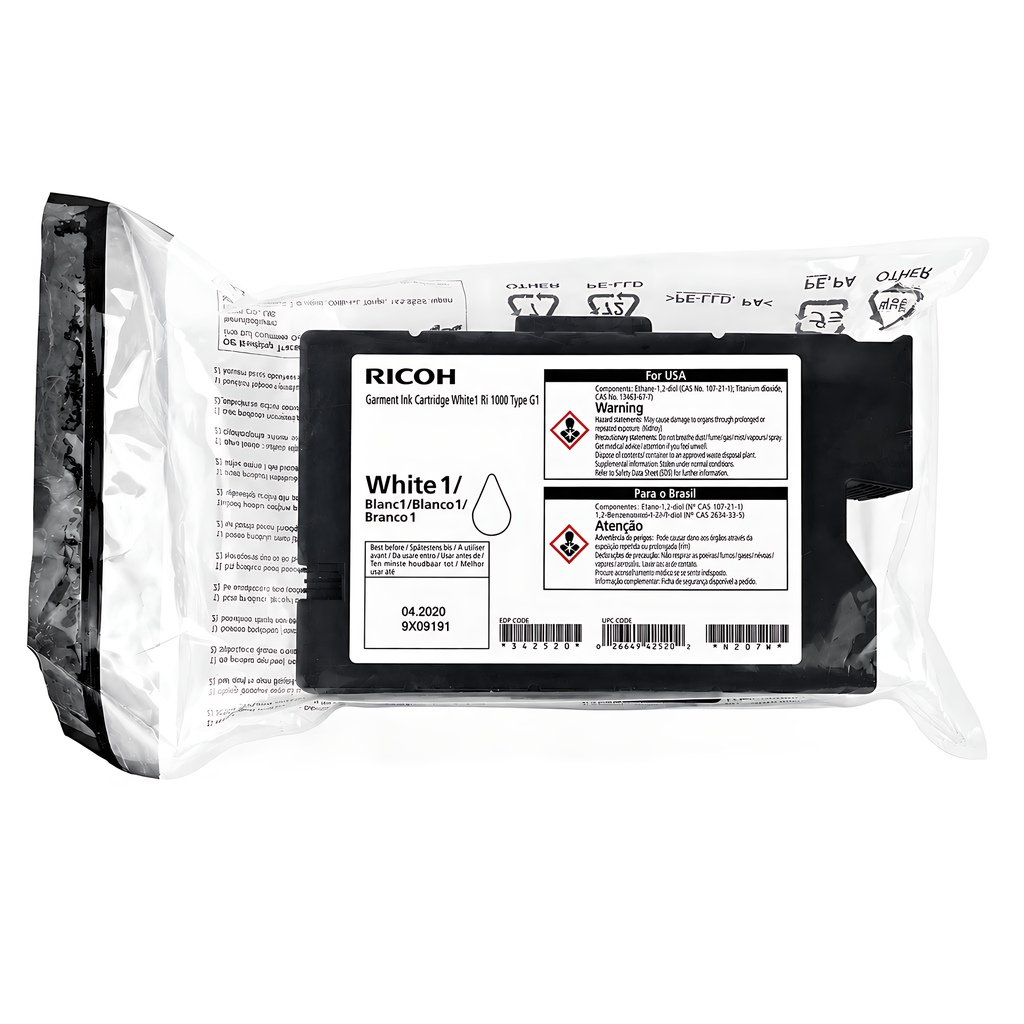 Cartucho De Tinta Blanco 1 Tipo G1 Origial Para RICOH RI 1000 - RI 2000 Textil