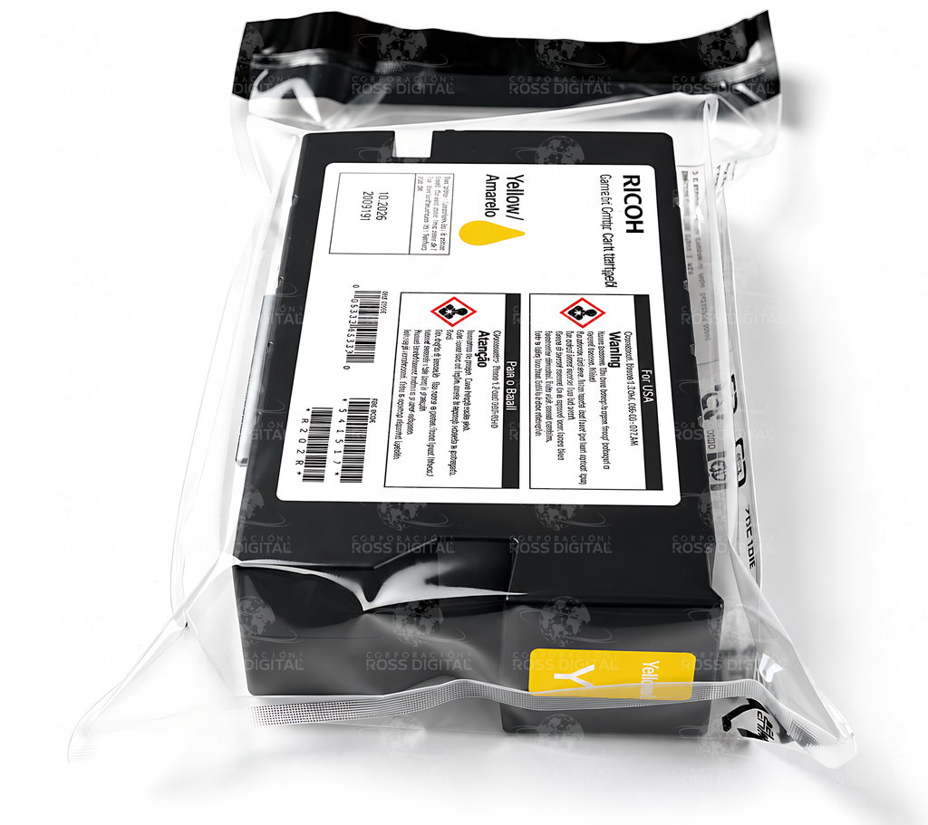 Cartucho De Tinta Amarillo Tipo G1 Origial Para RICOH RI 1000 - RI 2000 Textil