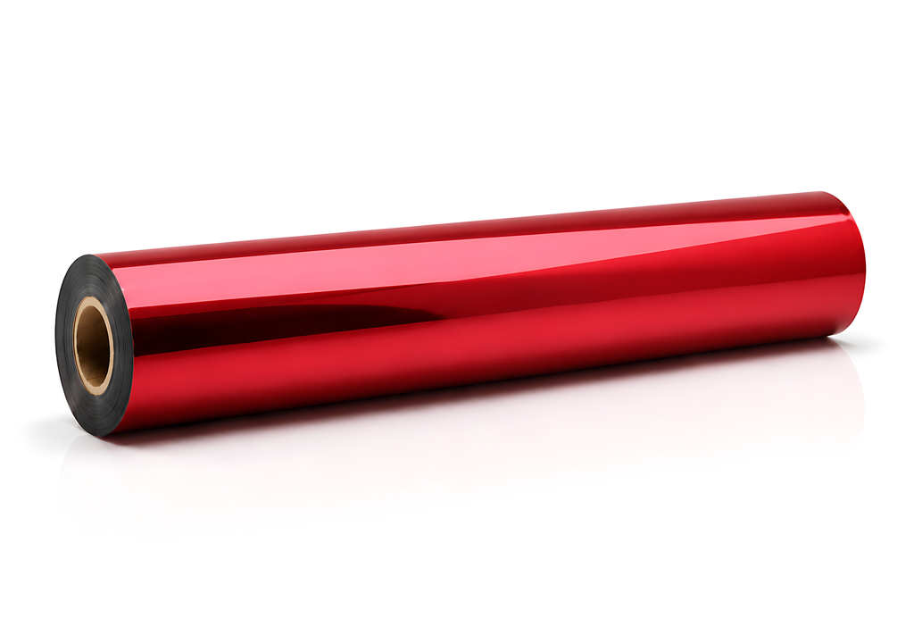 Red Foil  (Lamina Rojo) de 12½" x 60M Original para  RICOH RI 1000 / RI 2000 Textil