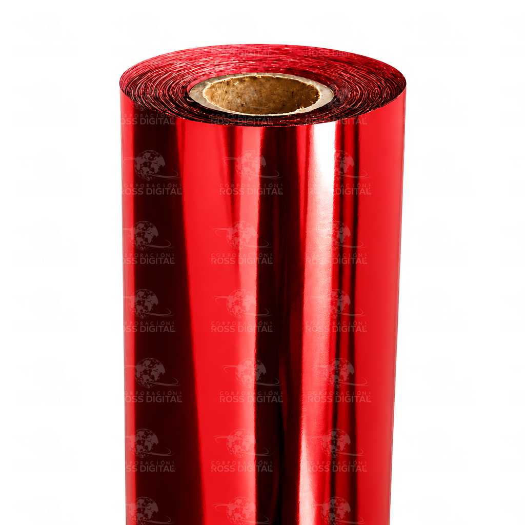 Red Foil  (Lamina Rojo) de 12½" x 60M Original para  RICOH RI 1000 / RI 2000 Textil