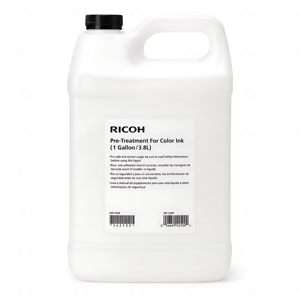 Líquido de Pretratamiento PowerBright para Tela de Color 1 Galon / 3,8 L Original Ricoh