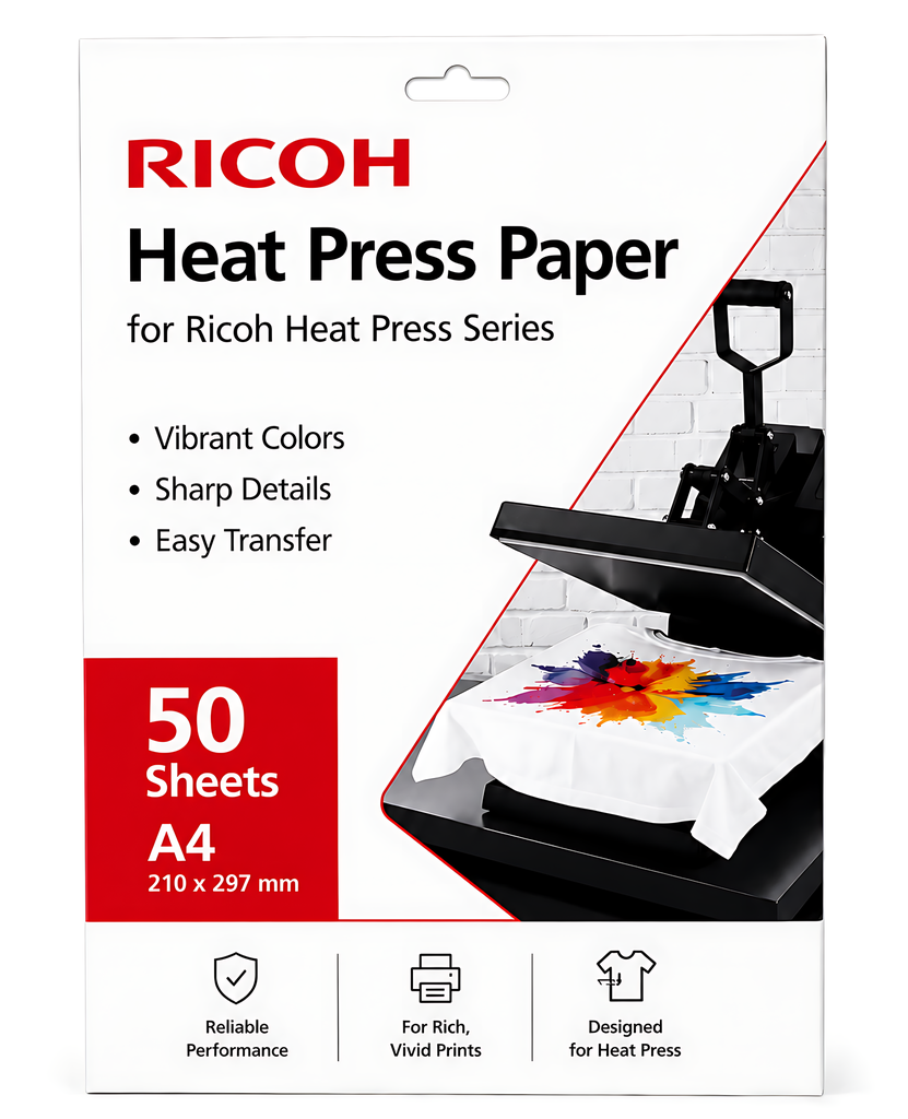 Papel Prensado en Caliente 50 Hojas Original Ricoh Para Sistemas DTG