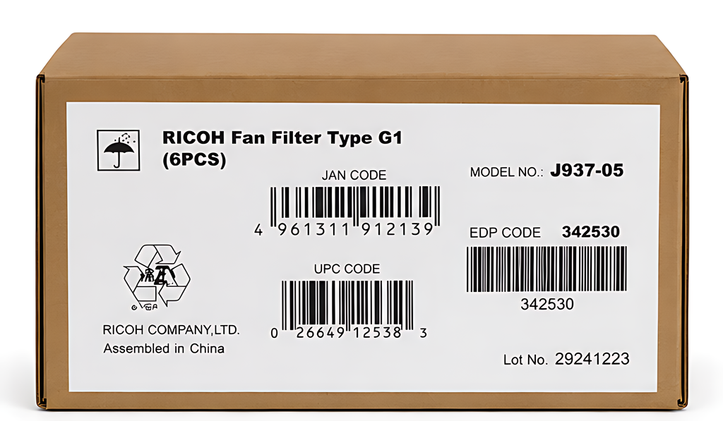 RICOH FAN FILTER TYPE G1 - FILTRO DE VENTILADOR TIPO G1