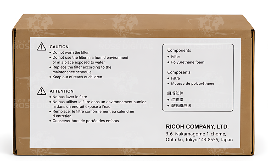 RICOH FAN FILTER TYPE G1 - FILTRO DE VENTILADOR TIPO G1