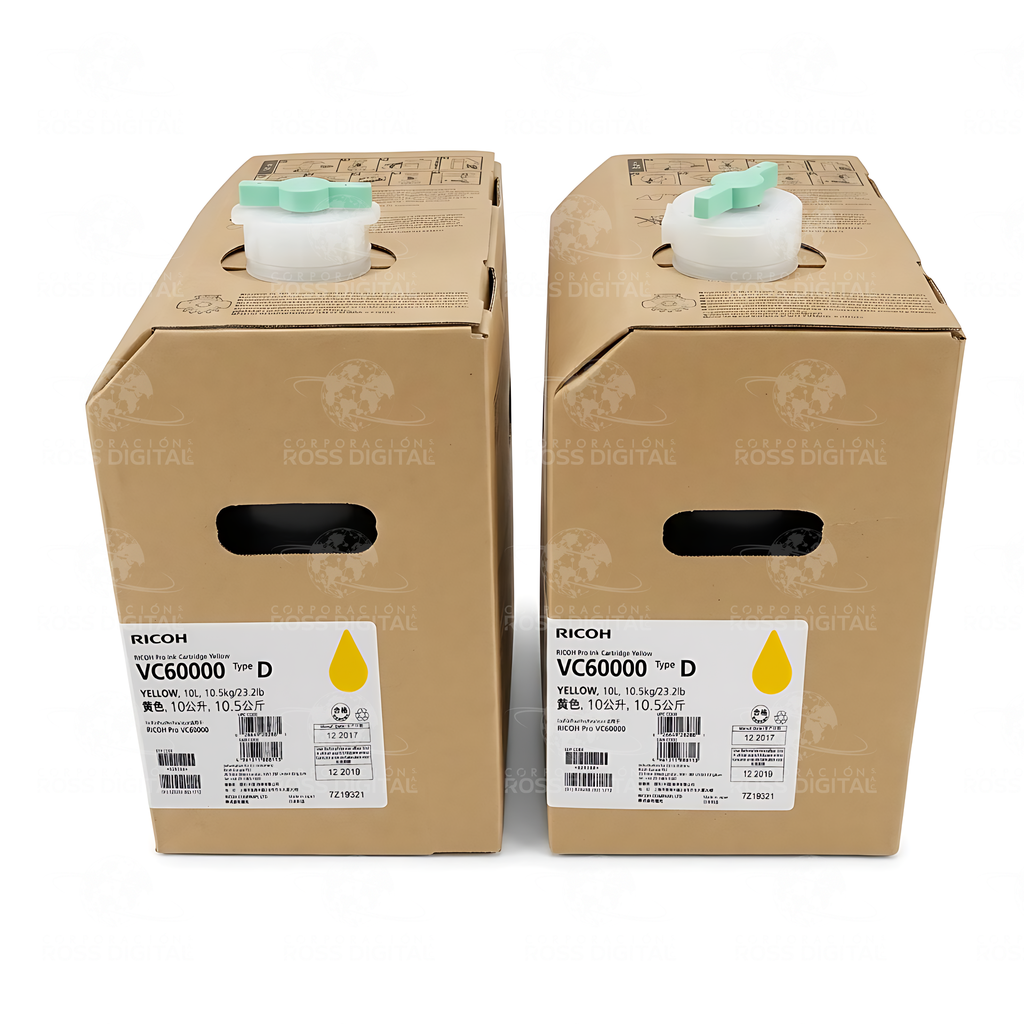 PRO INK YELLOW GENUINE TYPE D - CARTUCHO DE TINTA AMARILLO TIPO D ORIGINAL  RICOH VC 60000