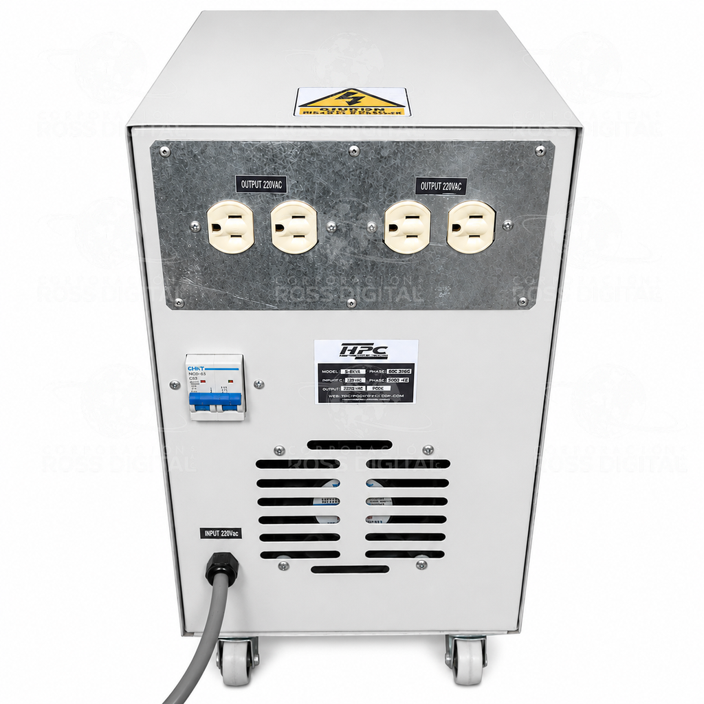 Estabilizador Monofasico Industrial De 5 Kva Con Transformador De Aislamiento 220V