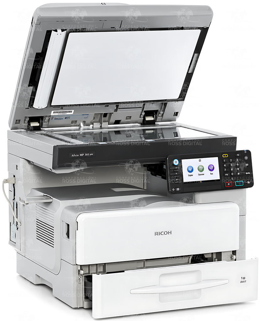 Fotocopiadora RICOH MP 301 spf – Impresora Láser Multifuncional Monocromática A4 Semi-Nueva