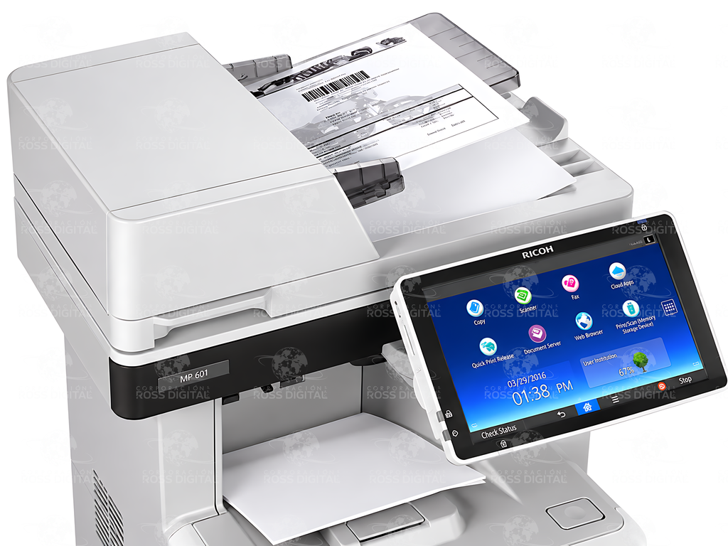 Fotocopiadora Ricoh MP 601 SPF – Impresora Multifuncional Láser Monocromática A4 Semi-nueva
