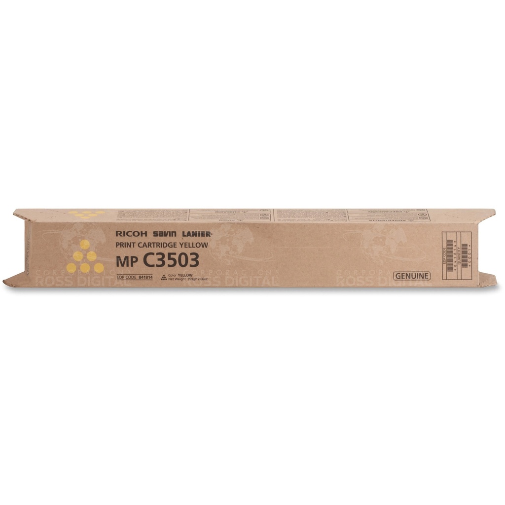 CARTUCHO DE TÓNER RICOH MP C3503 AMARILLO ORIGINAL