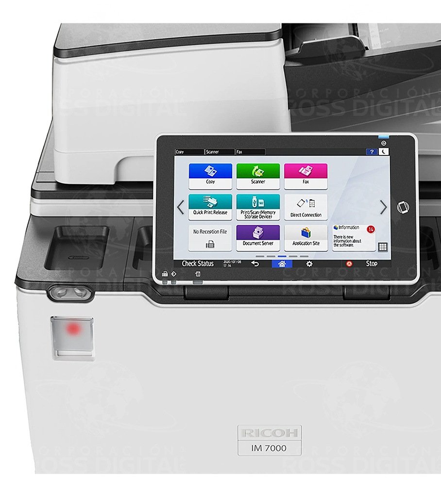 MULTIFUNCIONAL LASER NUEVO MONOCROMÁTICO MARCA RICOH, MODELO IM 7000