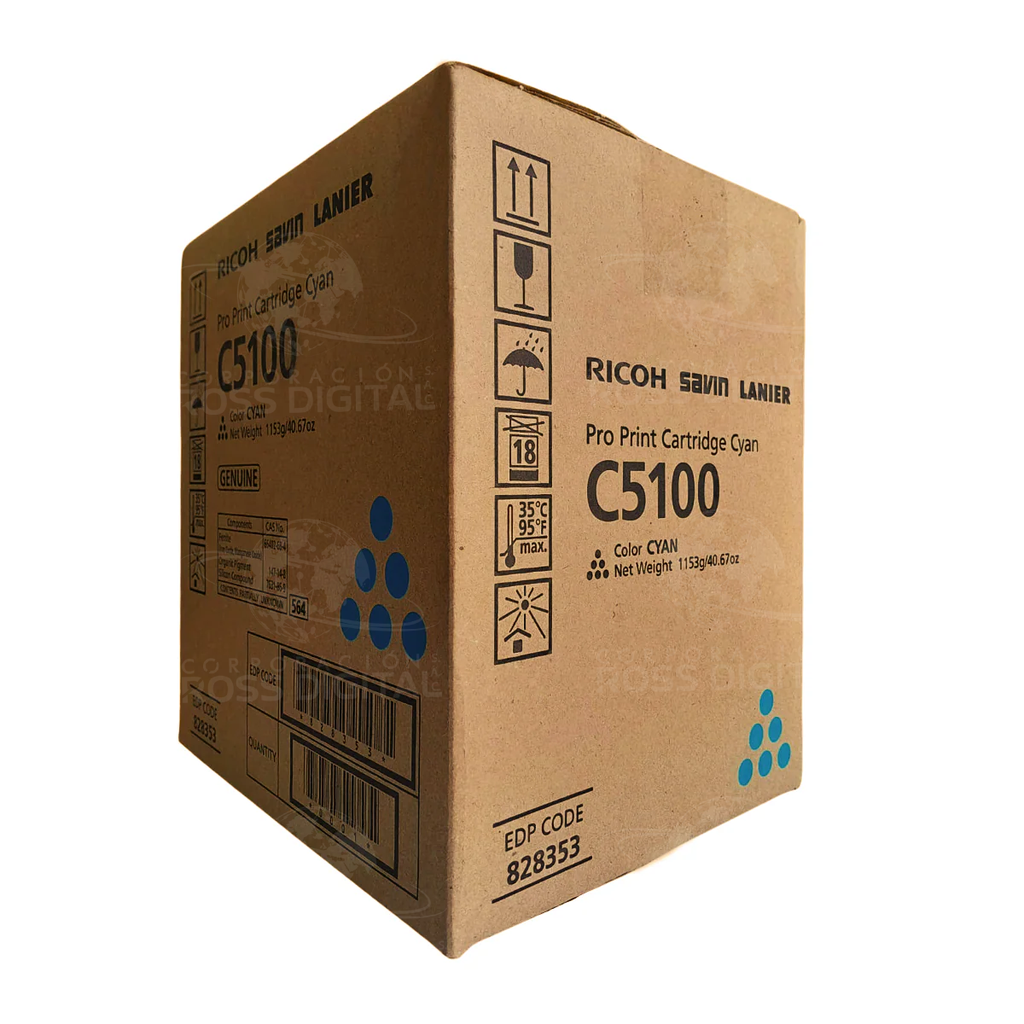 CARTUCHO DE TÓNER RICOH PRO C5100 CIAN ORIGINAL