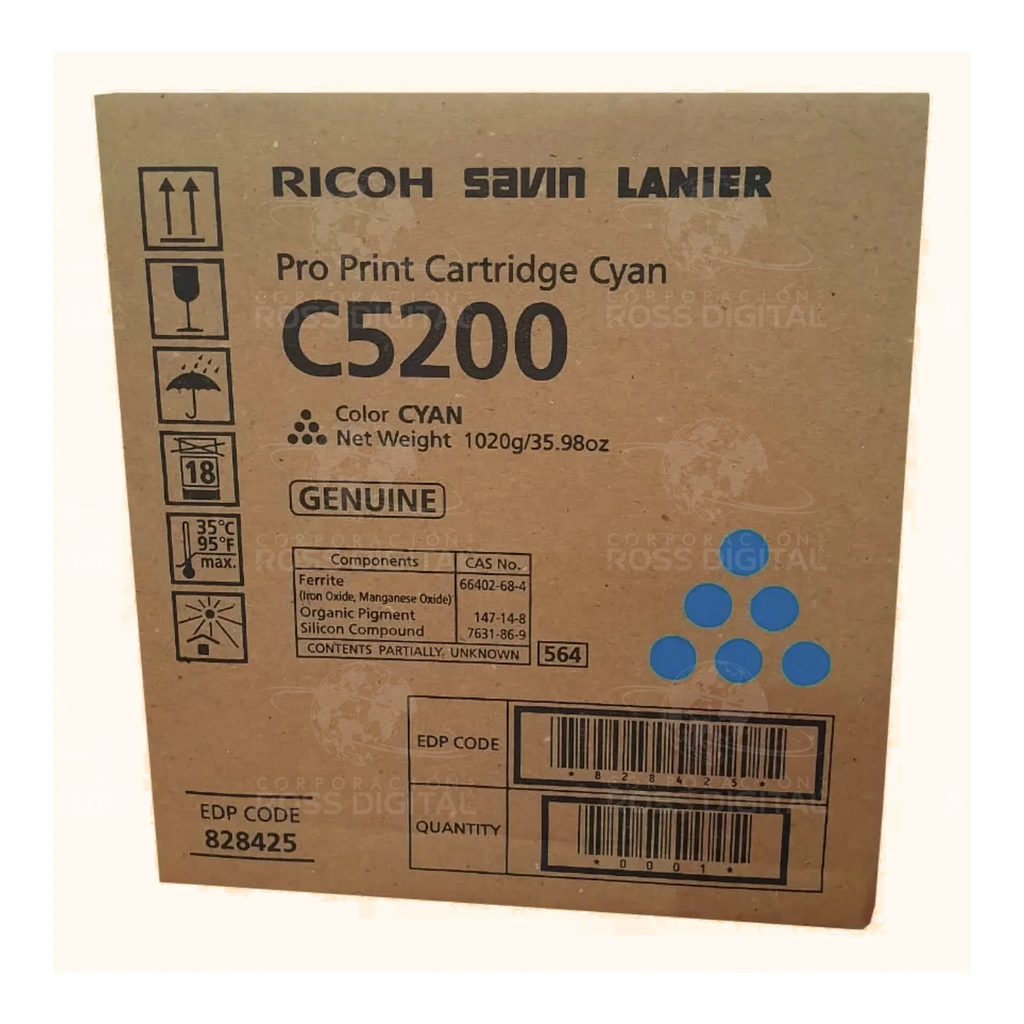 CARTUCHO DE TÓNER RICOH PRO C5200 CIAN ORIGINAL