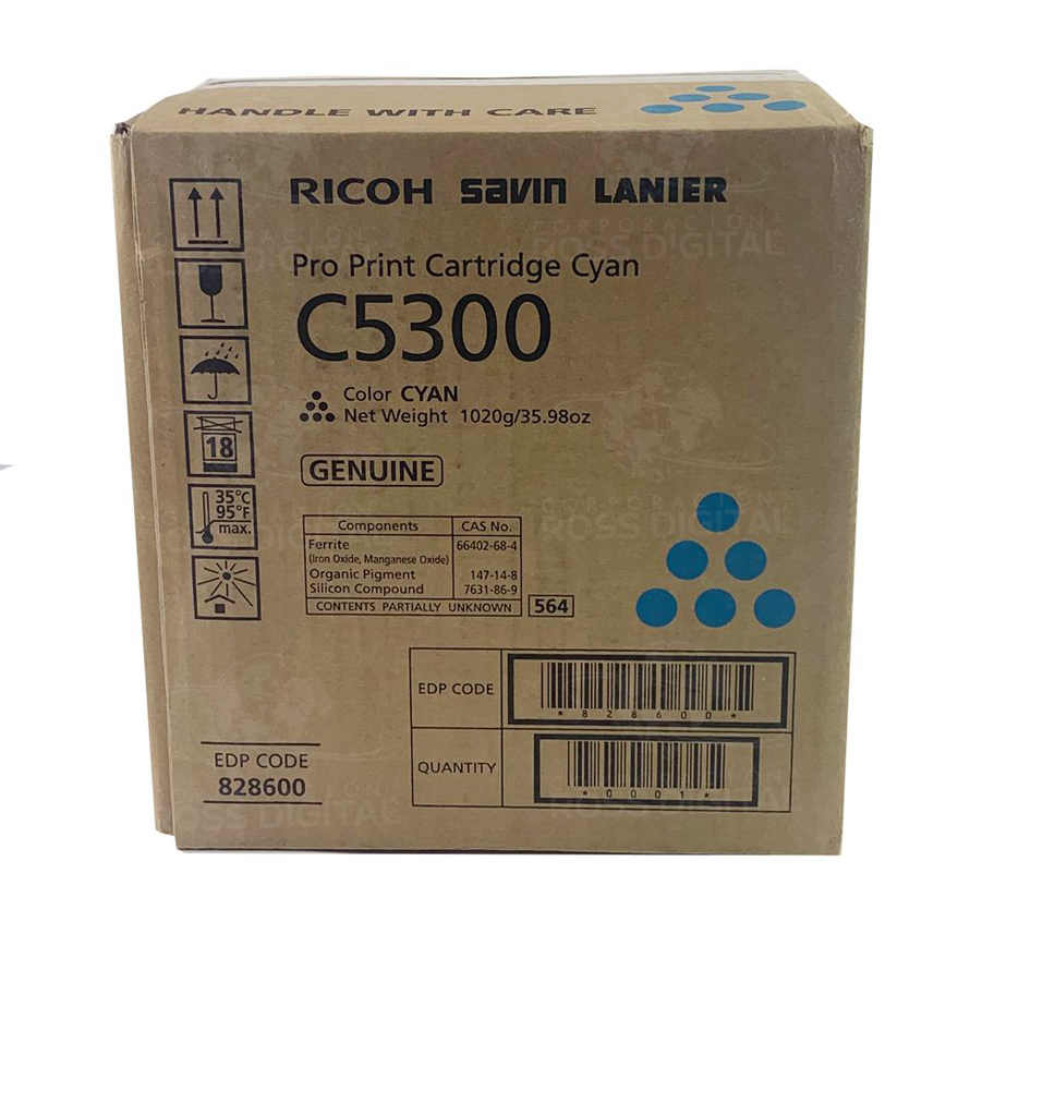 CARTUCHO DE TÓNER RICOH PRO C5300 CIAN ORIGINAL