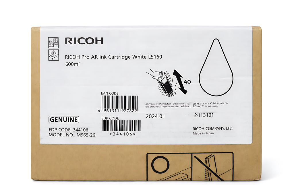 CARTUCHO DE TINTA RICOH PRO L5160 - BLANCO ORIGINAL