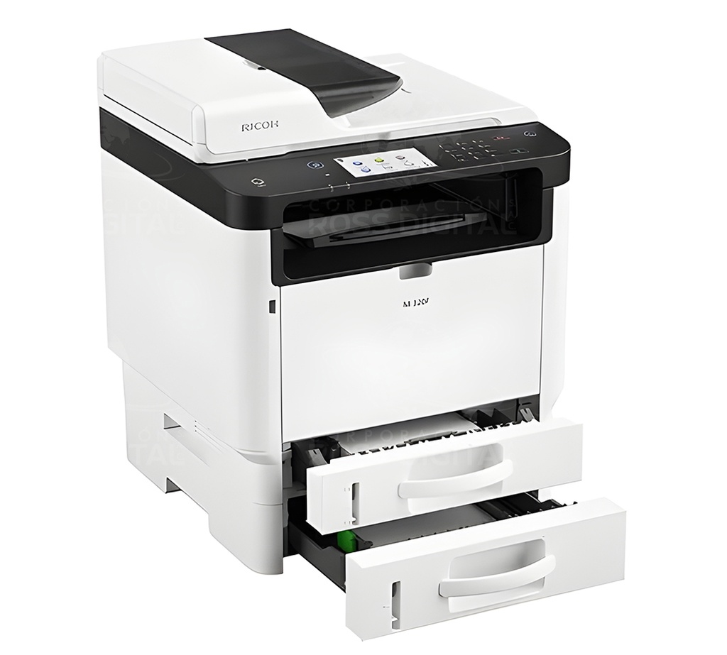Fotocopiadora Multifuncional Láser Ricoh M 320F, Monocromática, A4, 32 ppm, Imprime, Copia, Escanea, Fax.