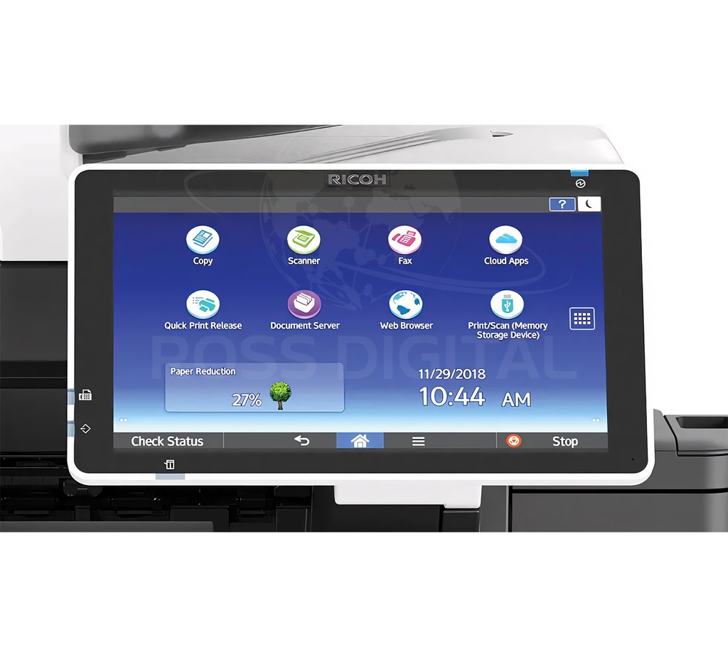 Fotocopiadora Multifuncional Láser Ricoh IM 430F, Monocromática, A4, 43 ppm, Imprime, Copia, Escanea, Fax.