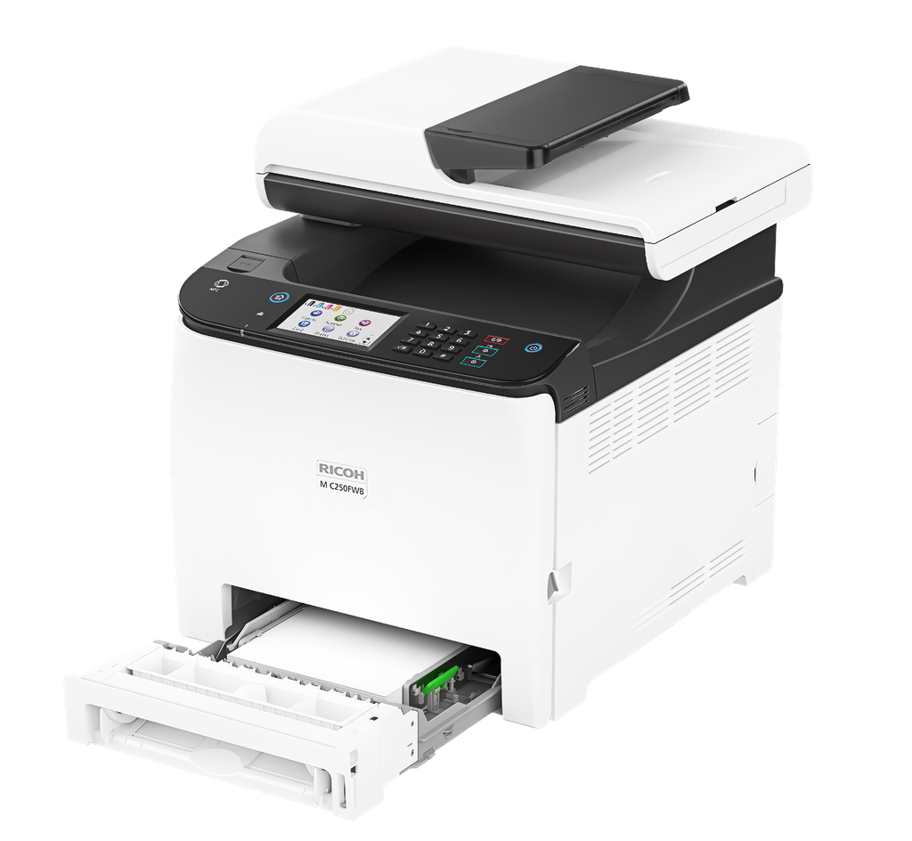 Fotocopiadora RICOH M C250FW – Impresora Láser Multifuncional Color A4 Semi-Nueva