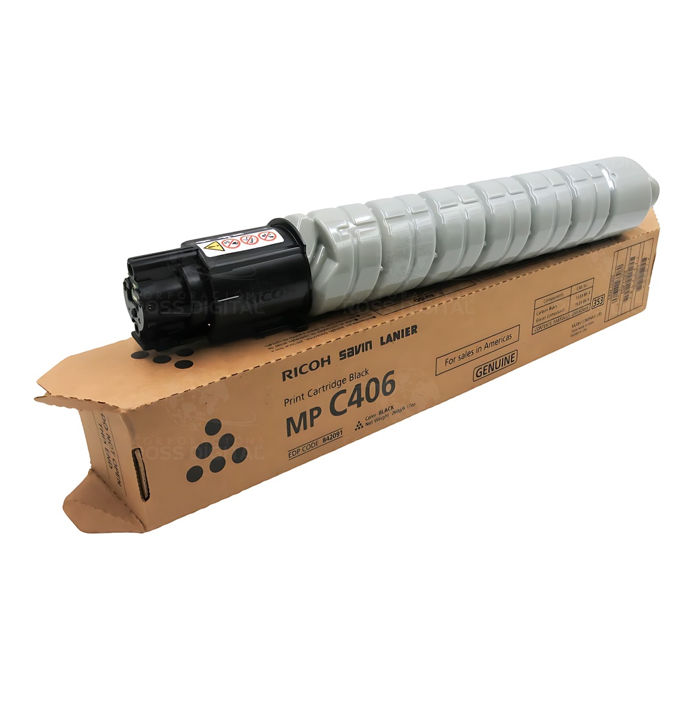 CARTUCHO DE TÓNER RICOH MP C406 NEGRO ORIGINAL