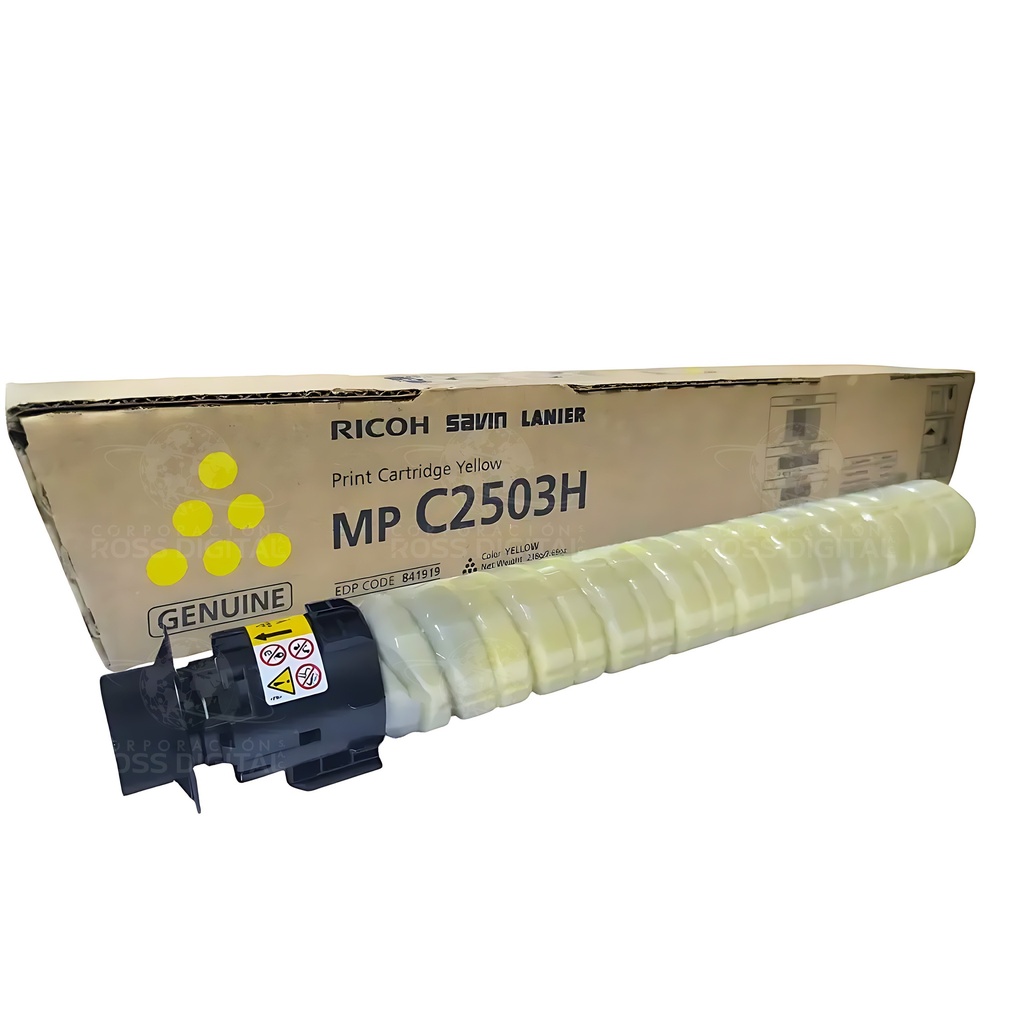 CARTUCHO DE TÓNER RICOH MP C2503 AMARILLO ORIGINAL