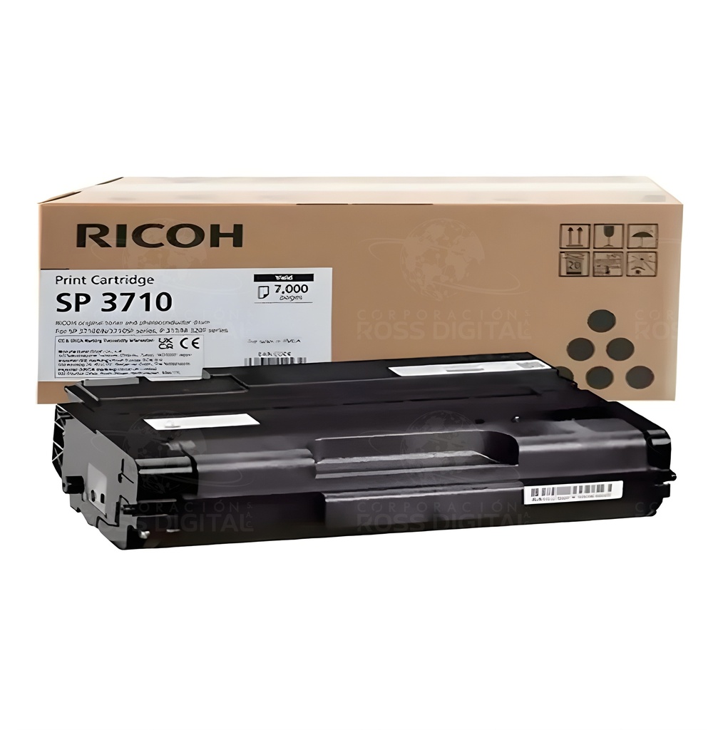 Cartucho De Tóner SP 3710 X Negro + Unidad De Imagen  Original  Ricoh