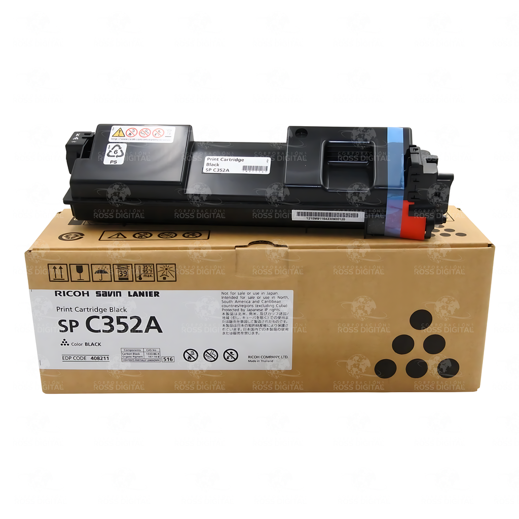 Cartucho De Toner Negro Original Ricoh Sp C352