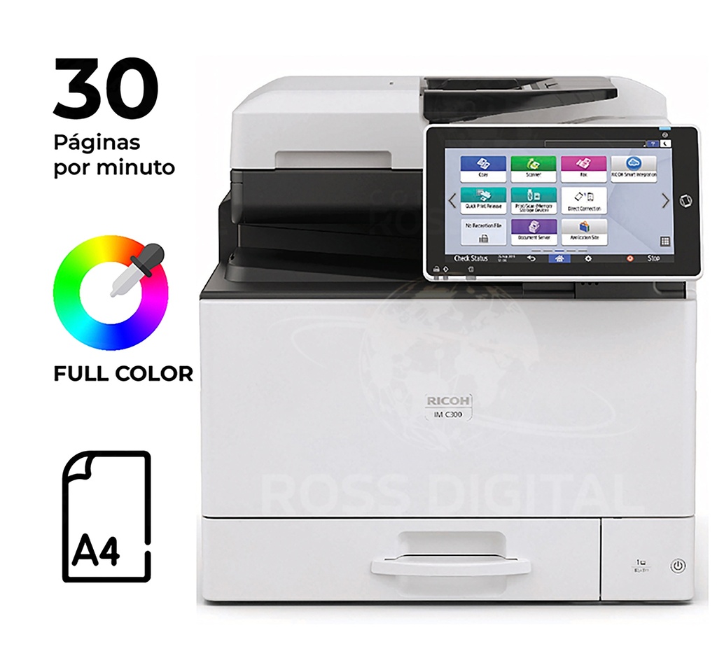 Fotocopiadora RICOH IM C300F – Impresora Láser Multifuncional Color A4