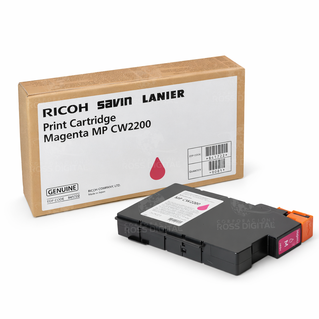 CARTUCHO DE TINTA RICOH MP CW 2200 - MAGENTA ORIGINAL