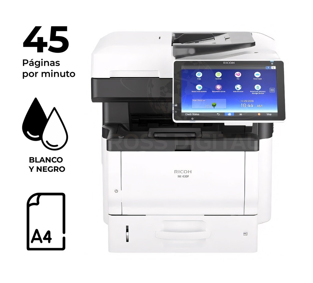 Fotocopiadora RICOH IM 430F – Impresora Multifuncional Láser Monocromática A4