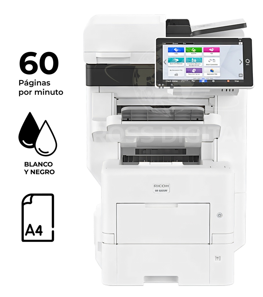 Fotocopiadora Multifuncional Ricoh IM 600F – Impresora Láser Monocromática A4 - Semi-Nuevo 