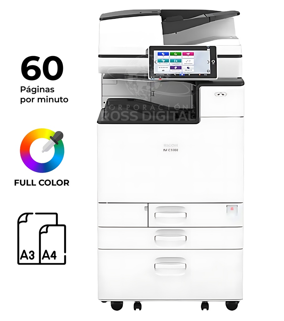 Fotocopiadora RICOH IM C6000 – Impresora Láser Multifuncional Color A4 /A3 - ARDF Semi-Nueva