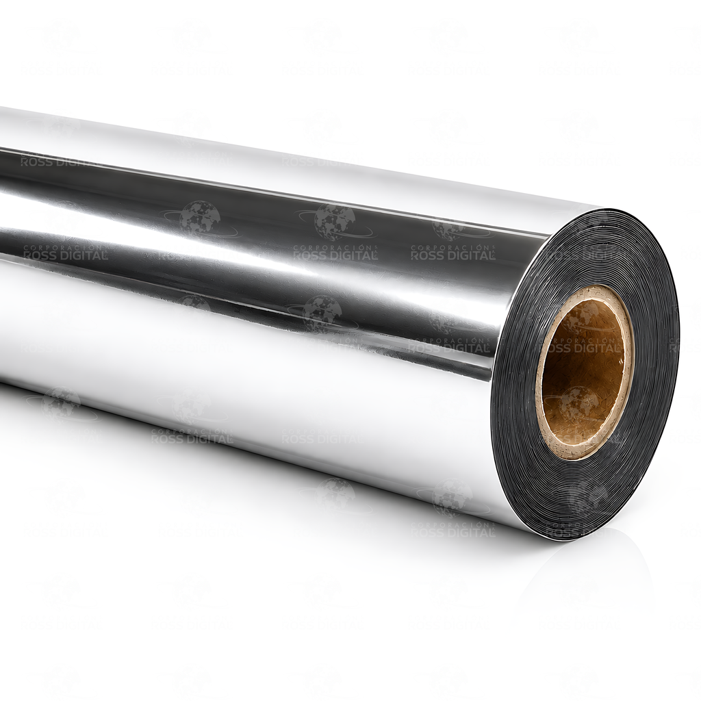 Silver Foil  (Lamina Plateado) de 12½" x 60M Original para  RICOH RI 1000 / RI 2000 Textil