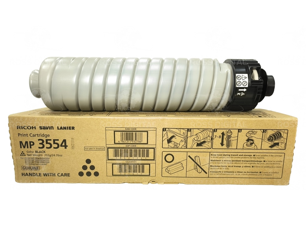 CARTUCHO DE TÓNER RICOH MP 3554 NEGRO ORIGINAL
