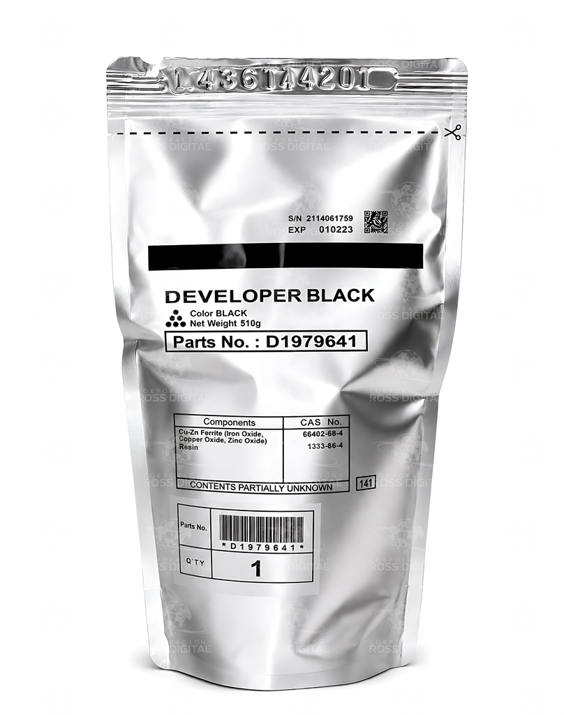 Revelador Negro (Developer Black) Original Ricoh Ricoh MP 2554 MP 3054 3554 MP 4054 MP 4055 MP 5055 MP 6055SP