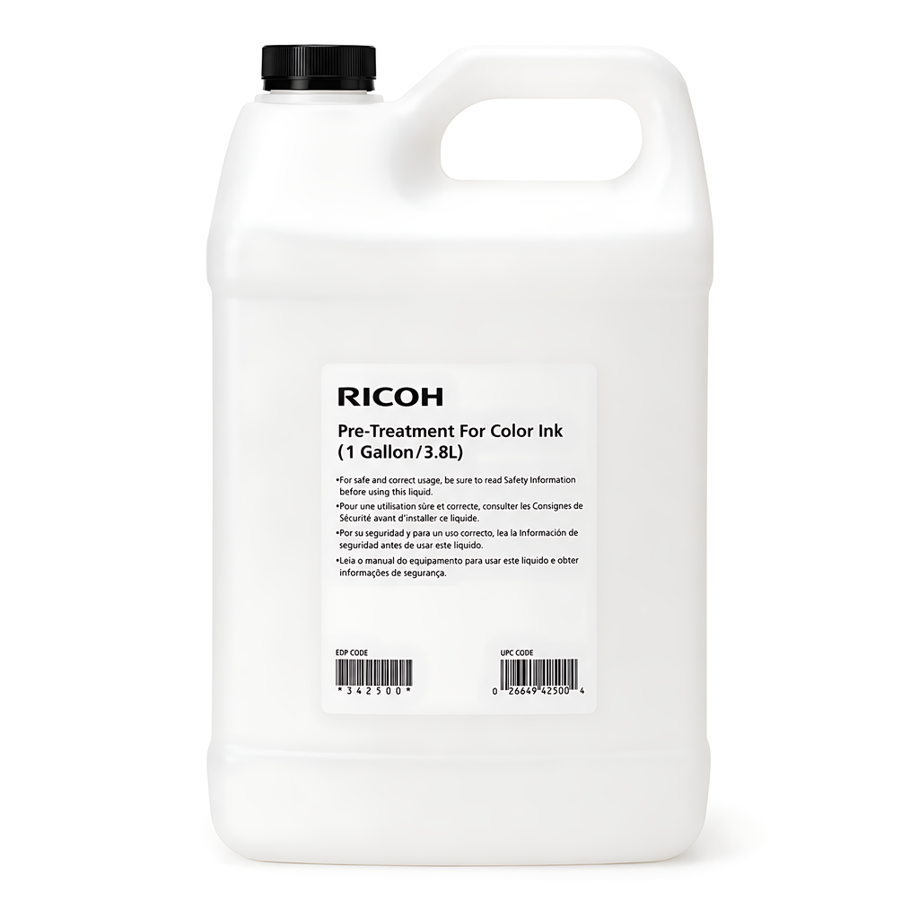 Líquido de Pretratamiento PowerBright para Tela de Color 1 Galon / 3,8 L Original Ricoh