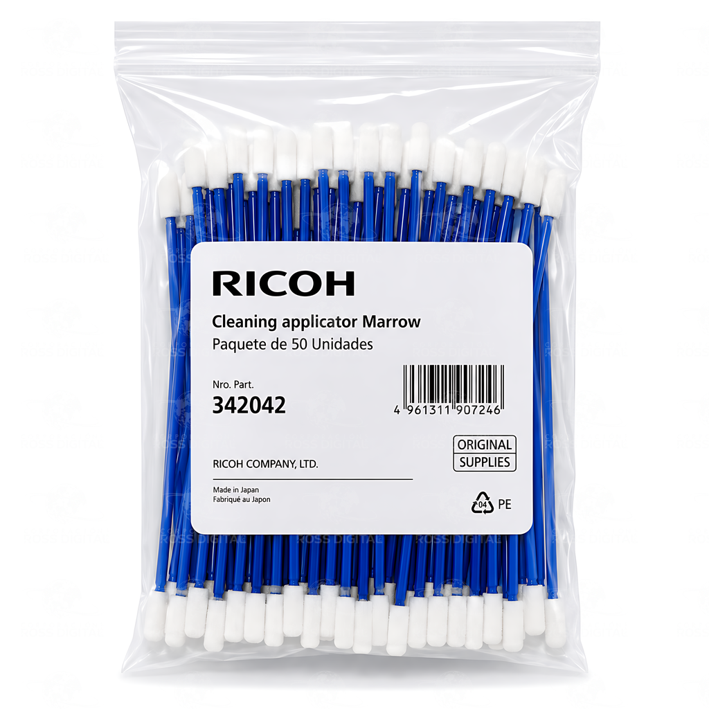 Aplicador De Limpieza Delgado Paquete De 50 Original Ricoh Para Sistemas DTG