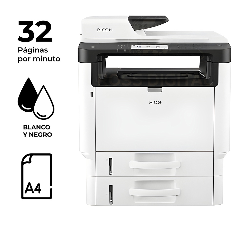 Fotocopiadora Ricoh M 320F – Impresora Multifuncional Láser Monocromática A4