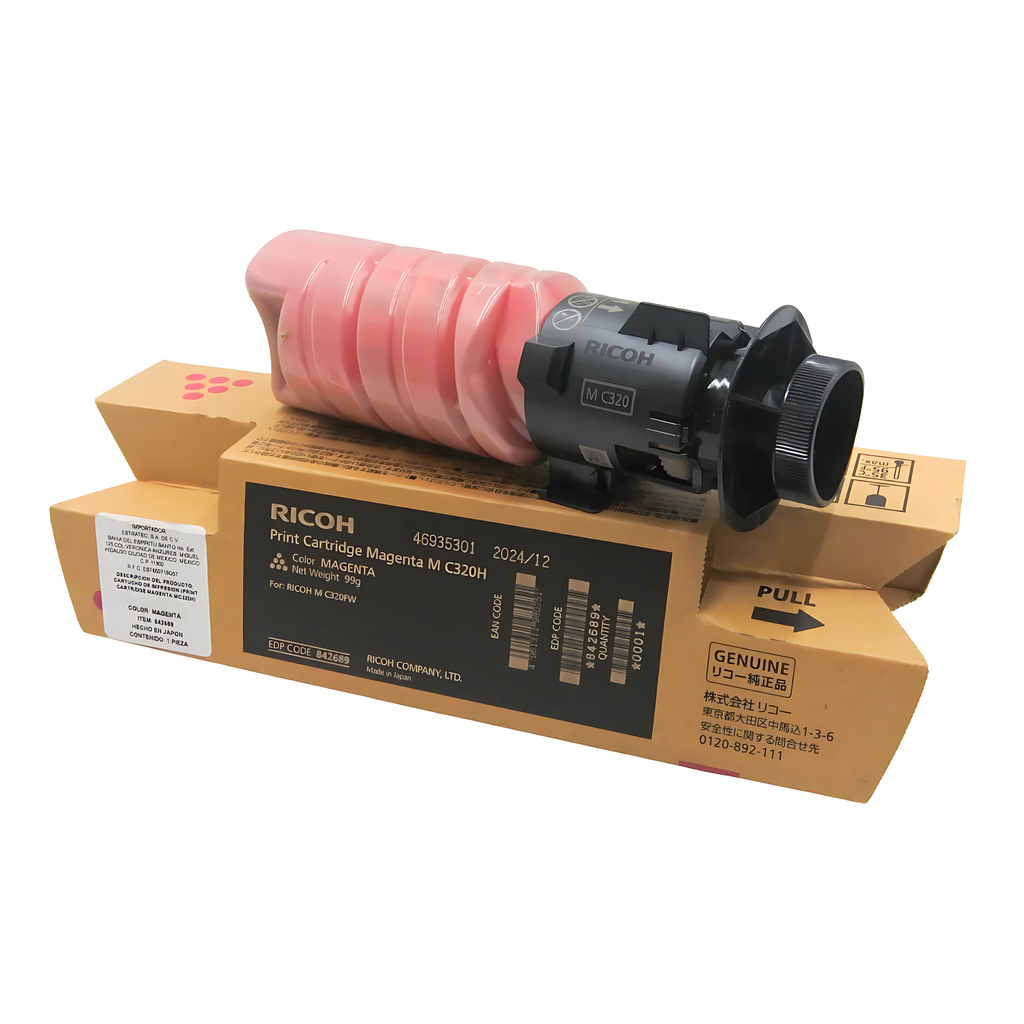 CARTUCHO DE TÓNER RICOH M C320 MAGENTA ORIGINAL