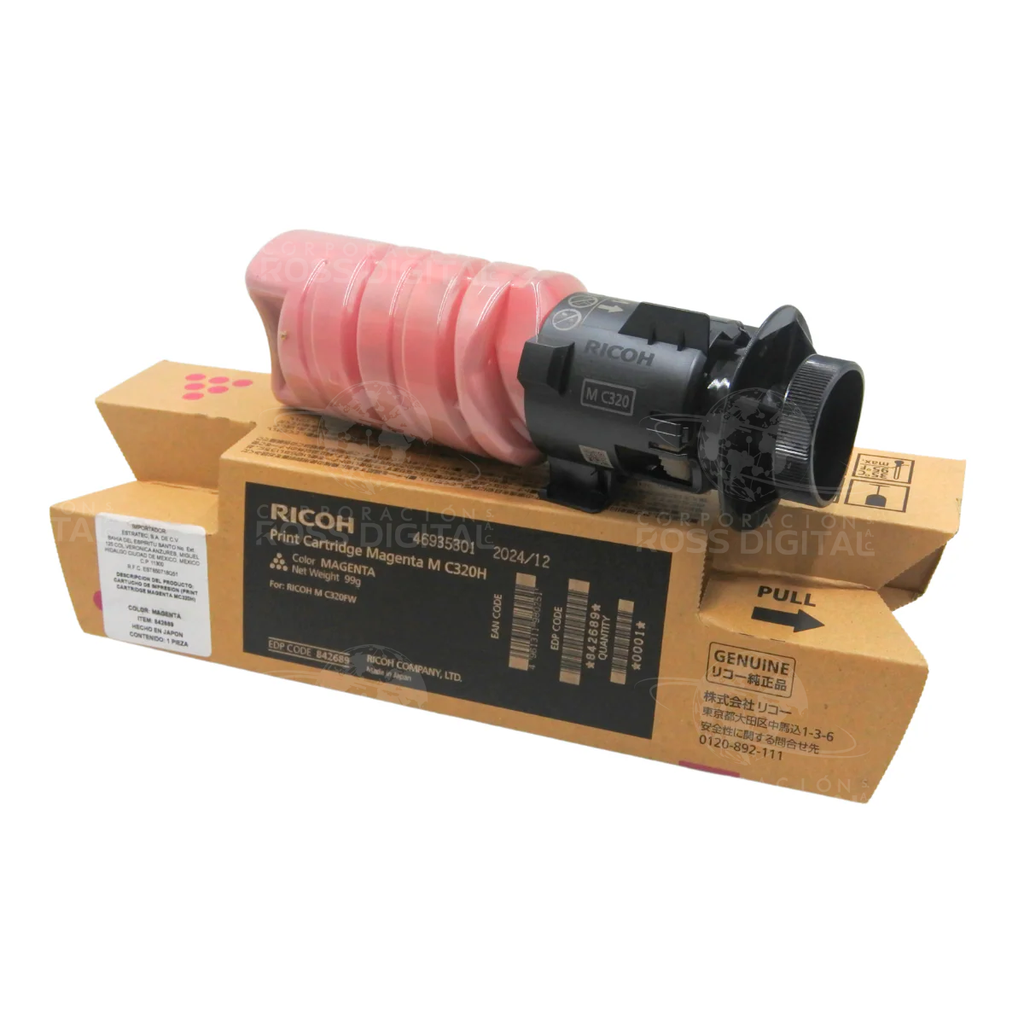 CARTUCHO DE TÓNER RICOH M C320 MAGENTA ORIGINAL