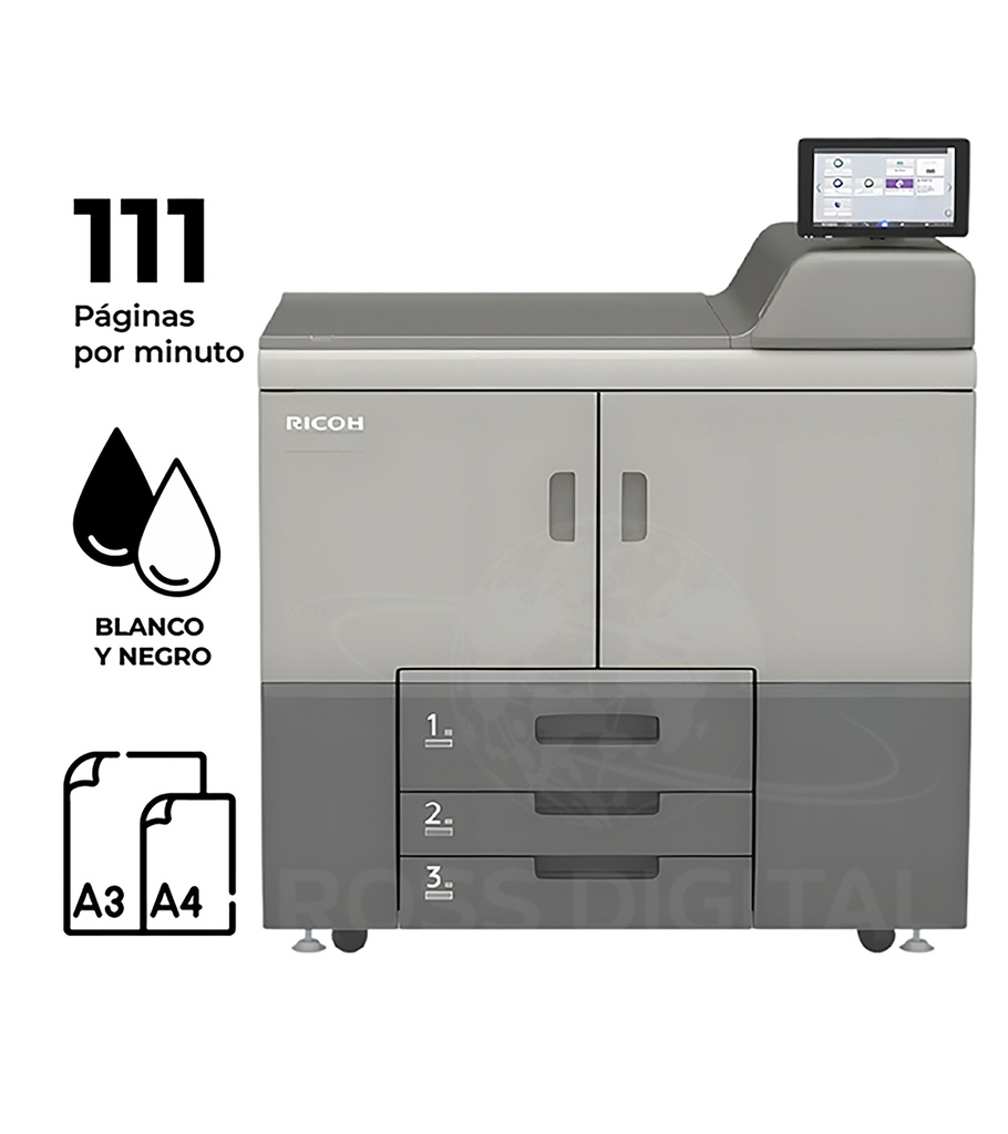 Impresora RICOH PRO 8410, Láser Monocromática A4/ A3