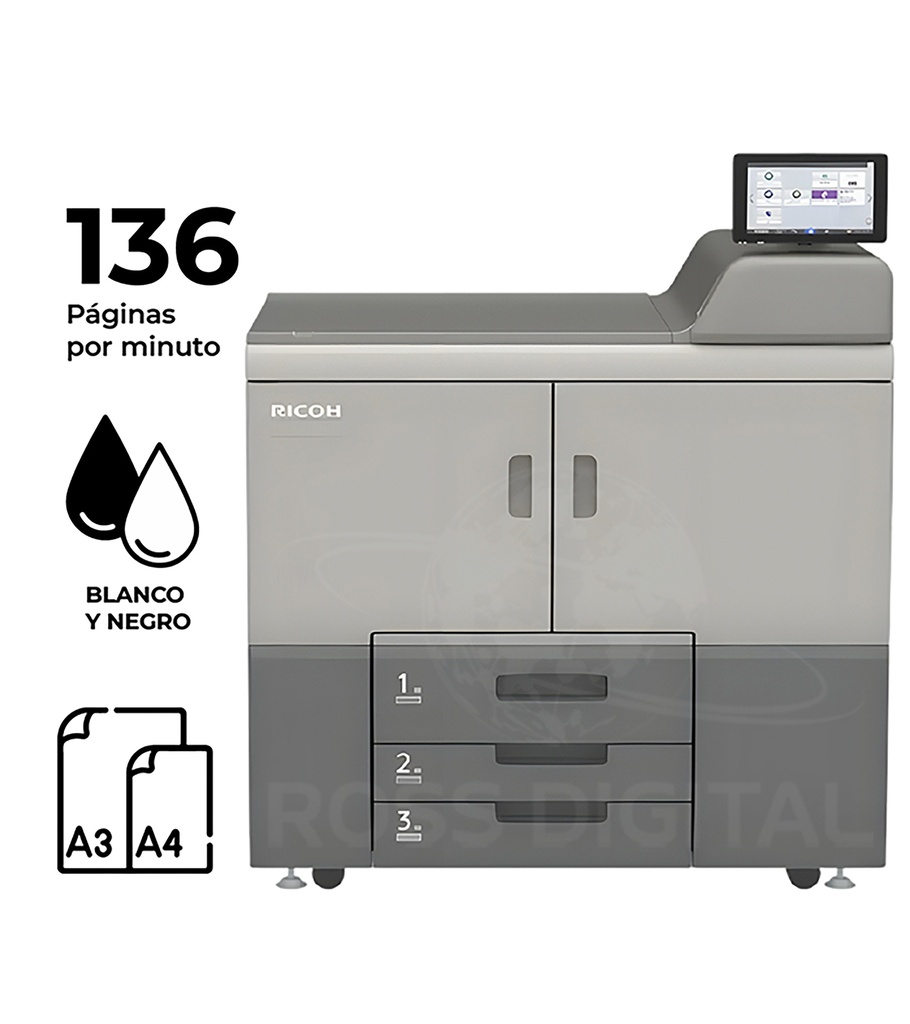 Impresora RICOH PRO 8420, Láser Monocromática A4/ A3
