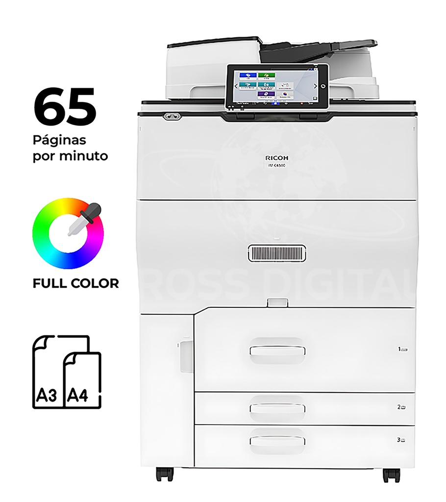 Fotocopiadora RICOH IM C6500 – Impresora Láser Multifuncional Color A3 / SPDF