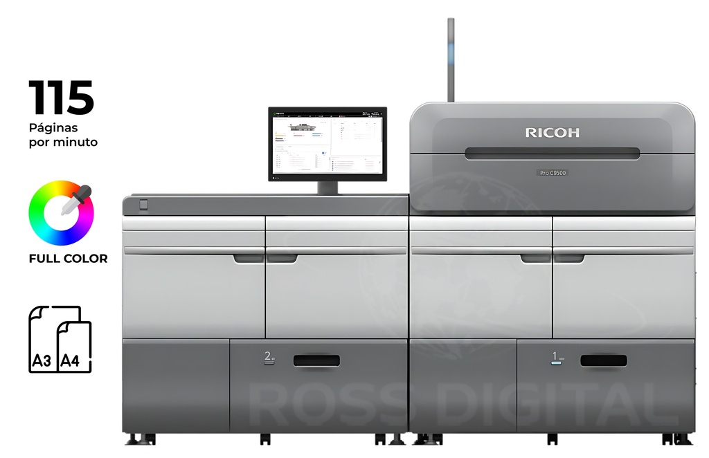 Imprenta Digital RICOH PRO C9500, Láser a Color A4/ A3