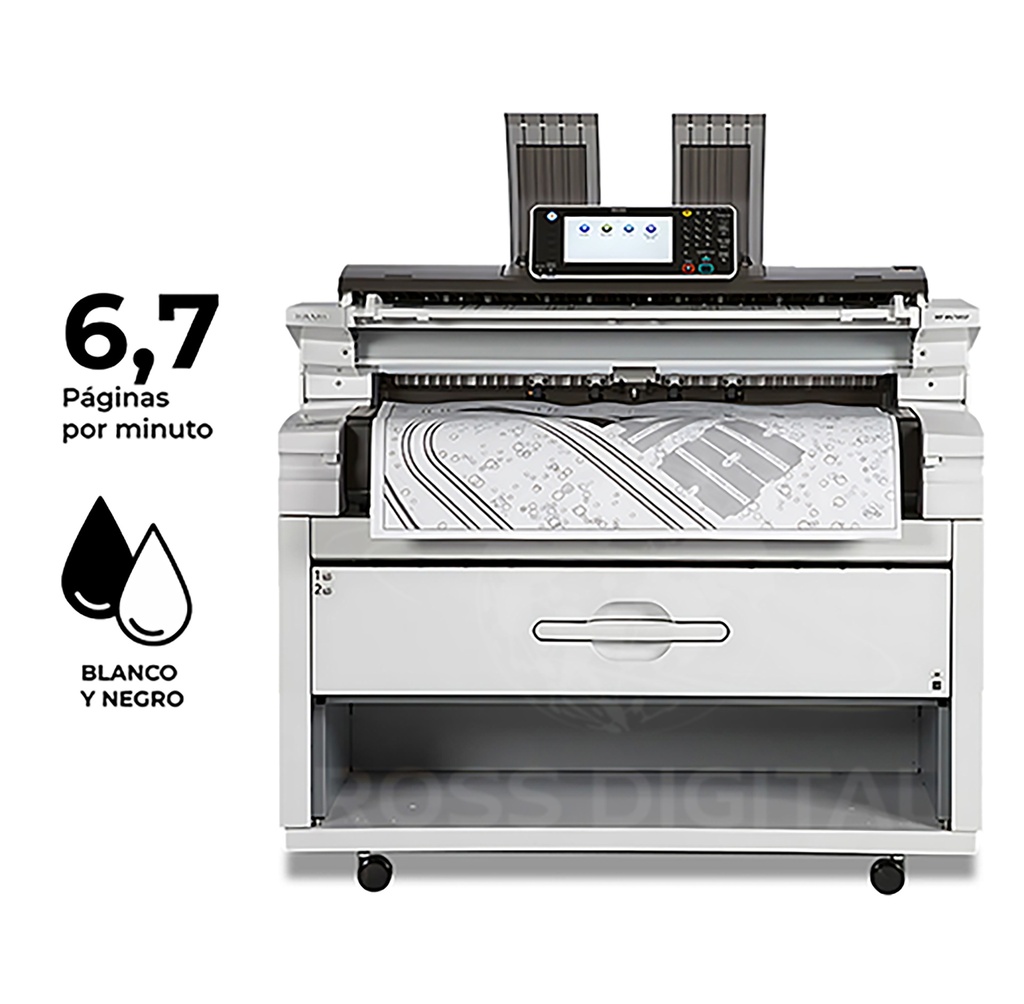 Plotter RICOH MP W6700, Ink Monocromático de Gran Formato
