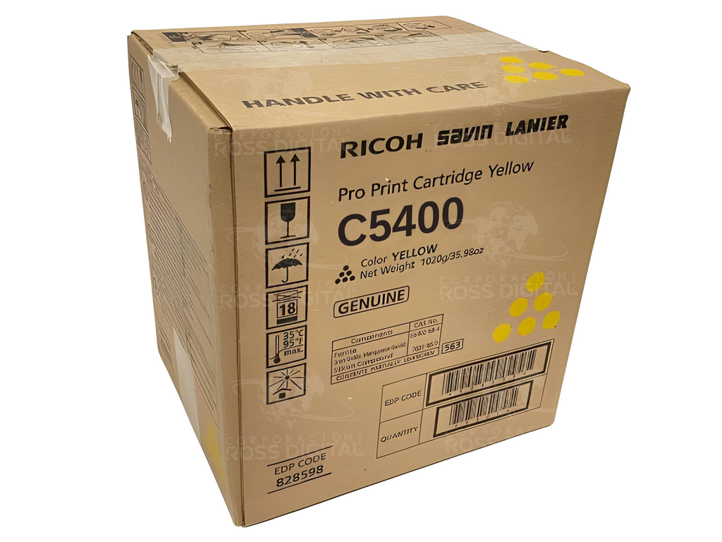 CARTUCHO DE TÓNER RICOH PRO C5400 AMARILLO ORIGINAL