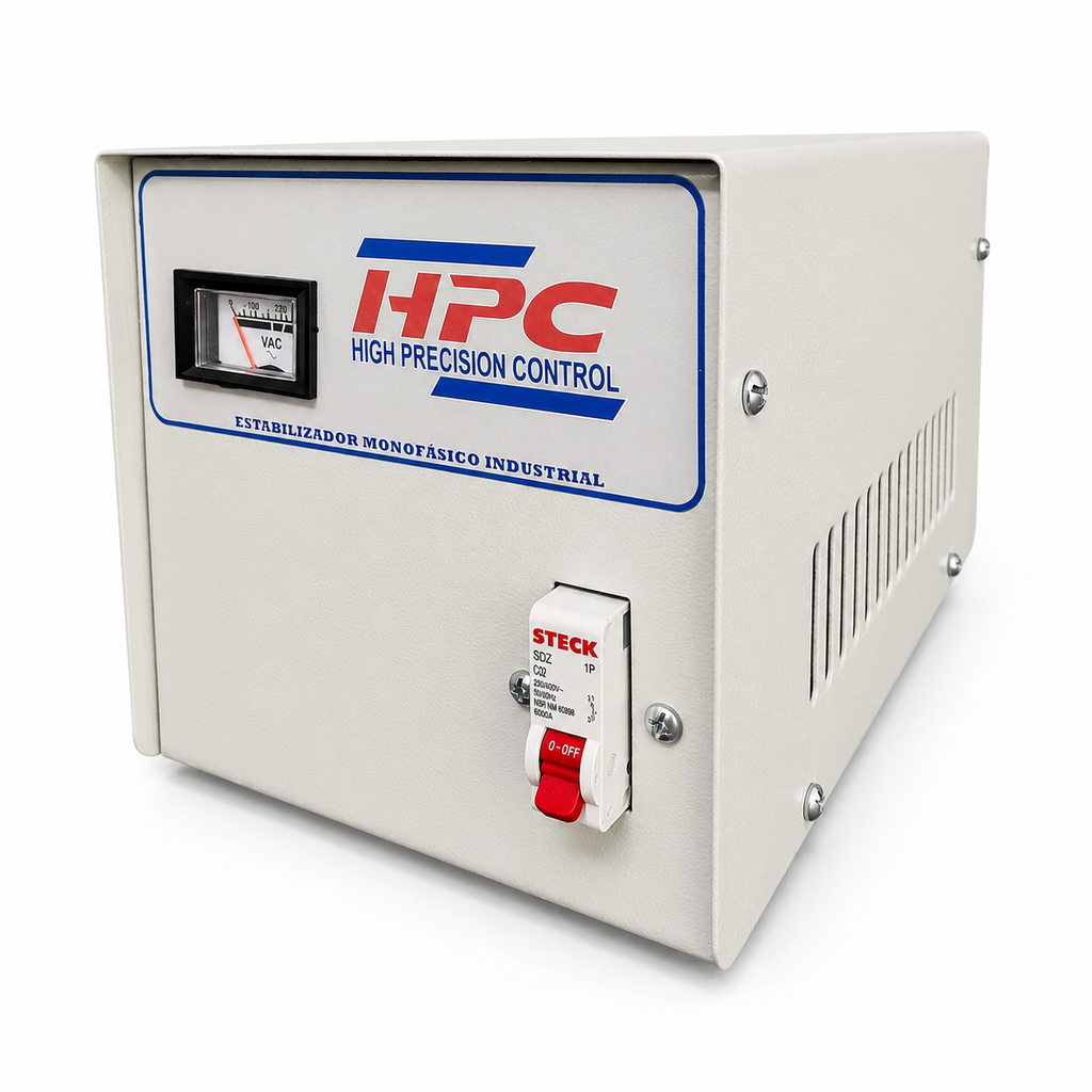 Estabilizador Monofasico Industrial de 1.5 Kva Con Transformador de Aislamiento 220V