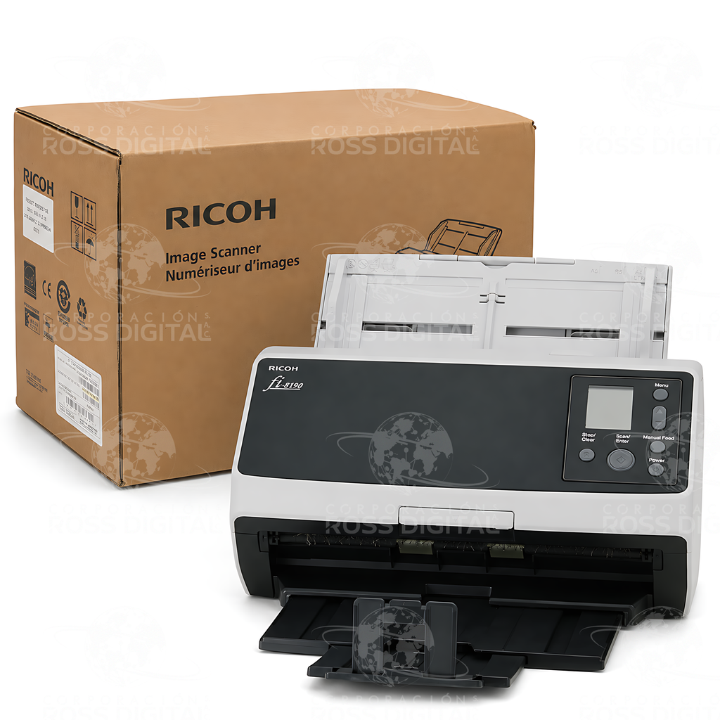Escáner Ricoh fi-8190 a Color Con Alimentación De Hojas, 90 PPM, USB, Dúplex